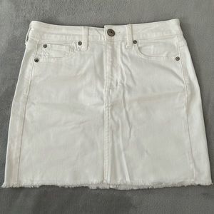 American Eagle White Jean Skirt